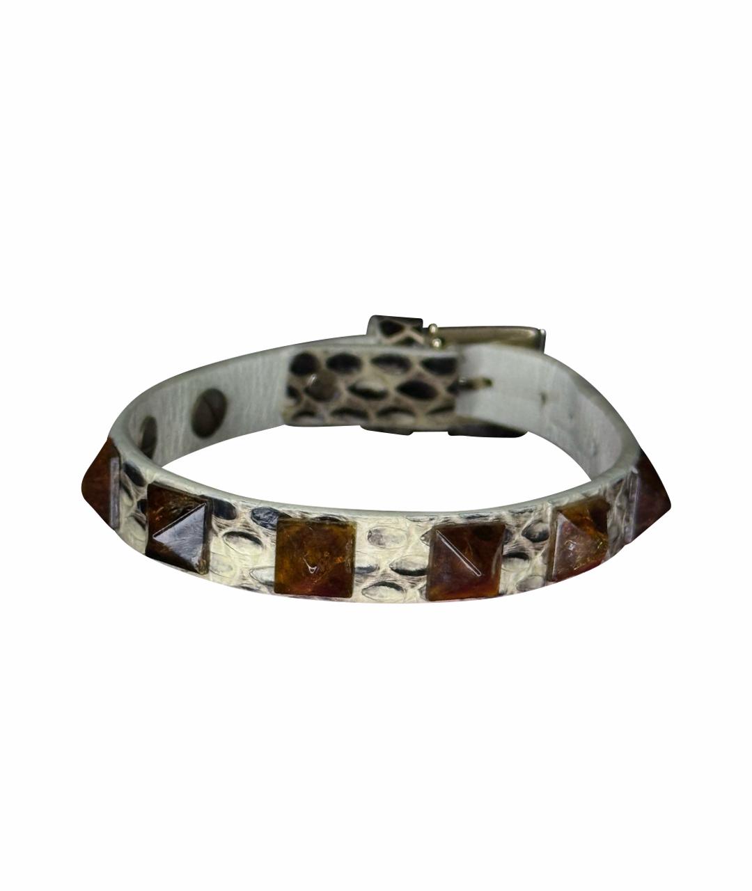 VALENTINO Золотой кожаный браслет, фото 1