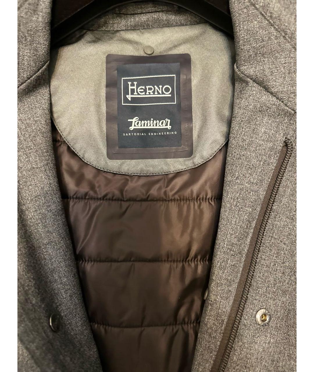 HERNO Серая полиуретановая куртка, фото 3