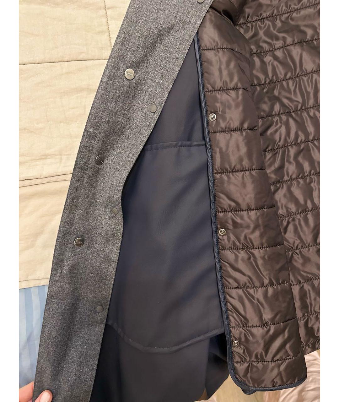 HERNO Серая полиуретановая куртка, фото 4