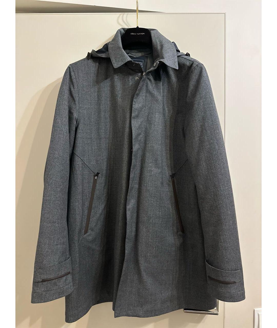 HERNO Серая полиуретановая куртка, фото 9