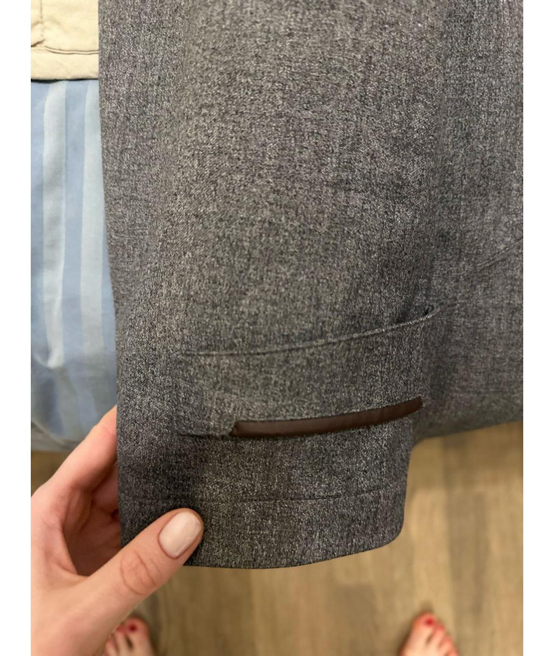 HERNO Серая полиуретановая куртка, фото 7