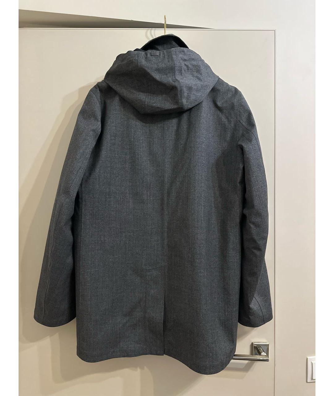 HERNO Серая полиуретановая куртка, фото 2