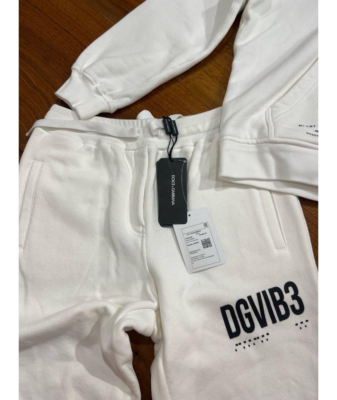 DOLCE&GABBANA Белый хлопковый спортивные костюмы, фото 3