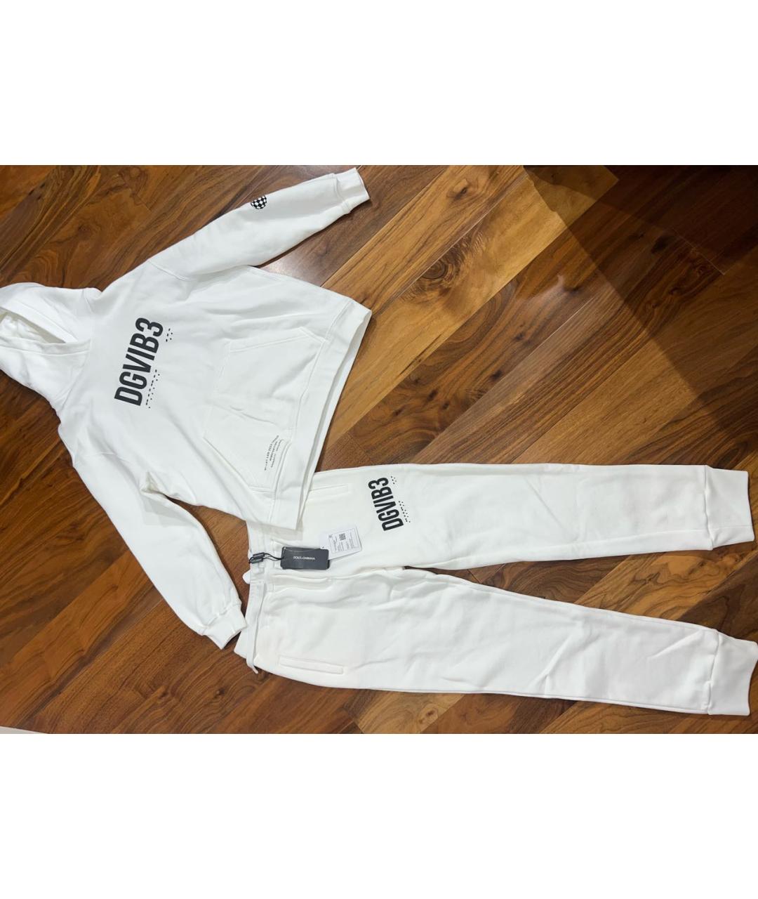 DOLCE&GABBANA Белый хлопковый спортивные костюмы, фото 5
