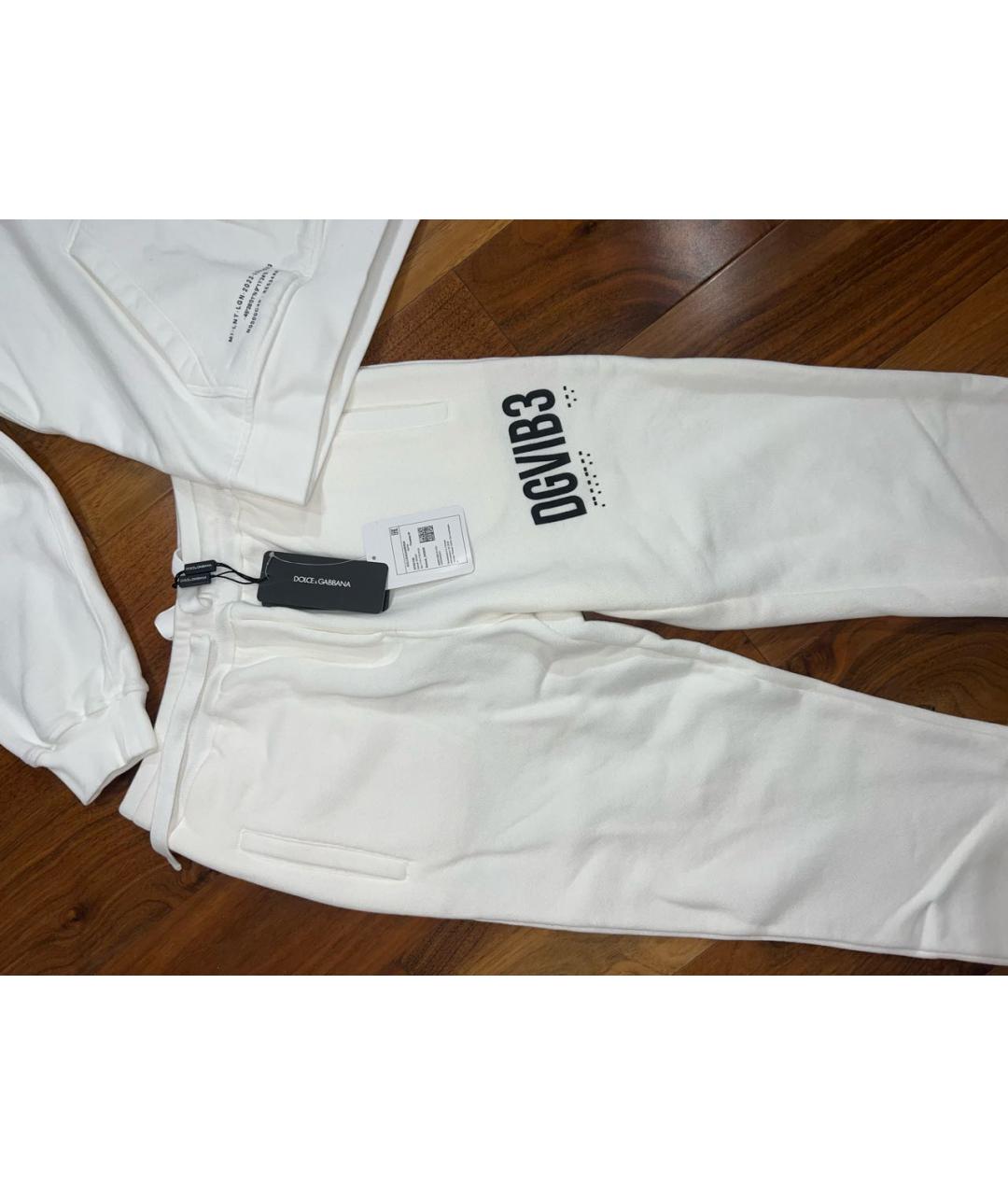 DOLCE&GABBANA Белый хлопковый спортивные костюмы, фото 2