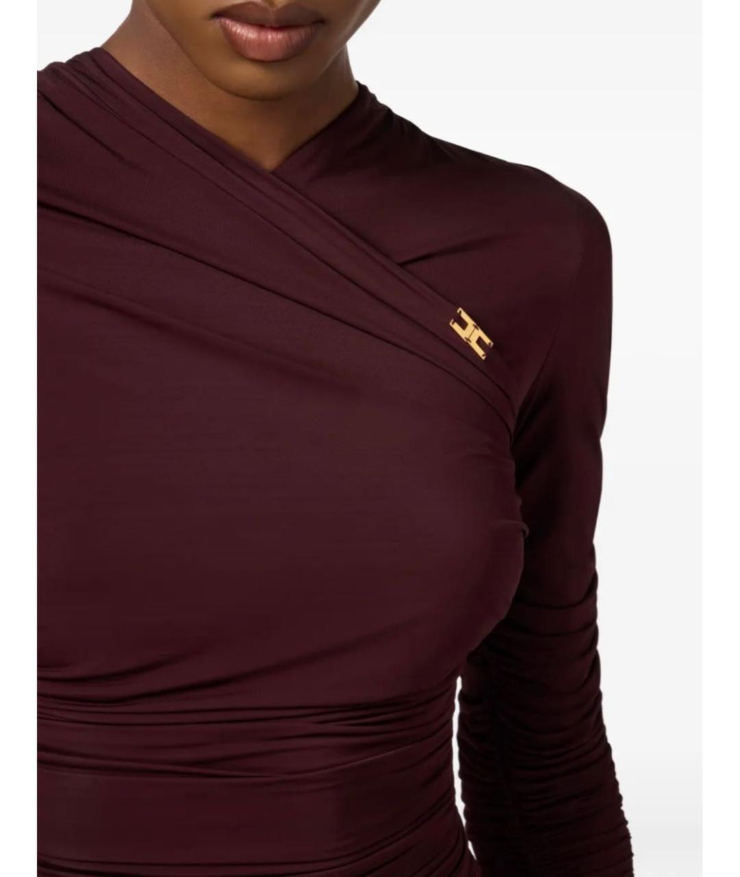 ELISABETTA FRANCHI Бордовое платье, фото 5