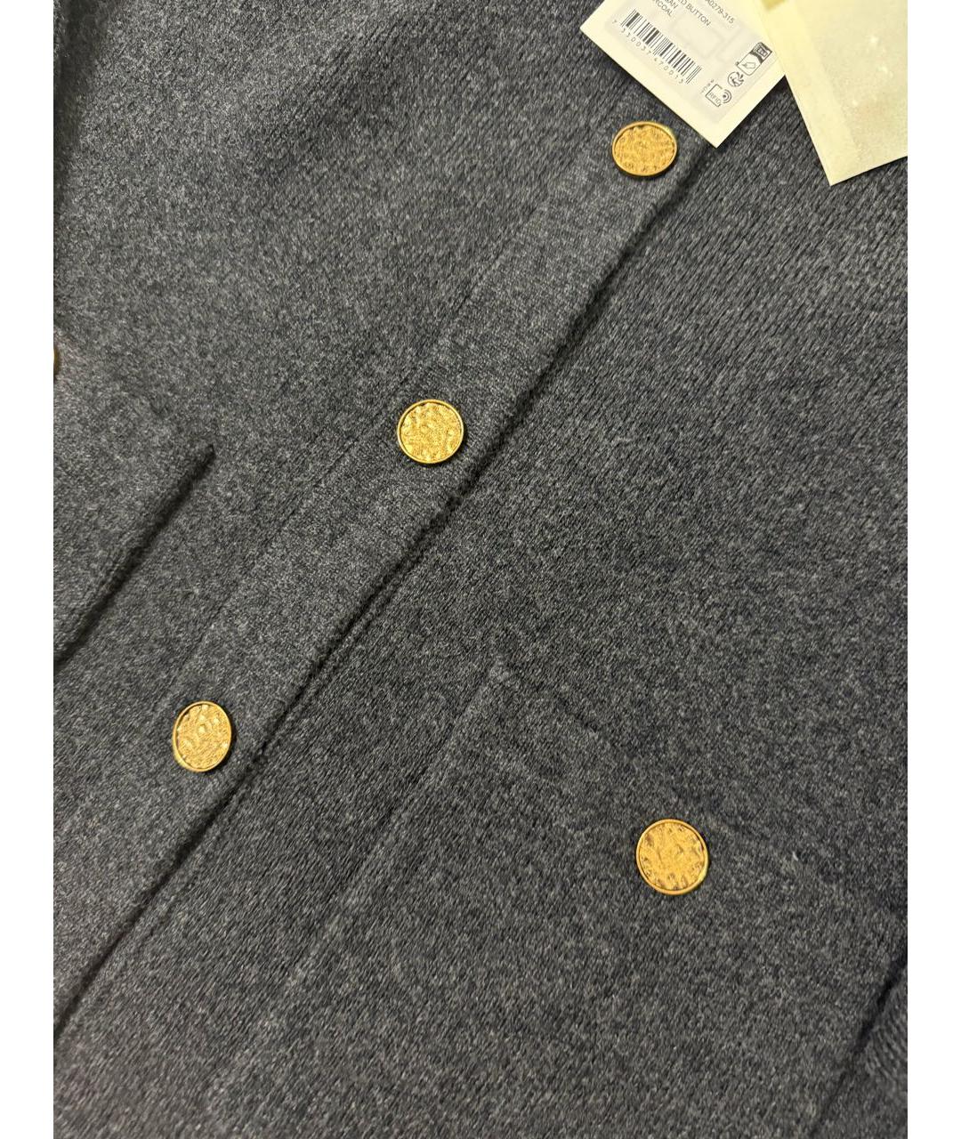 TOTEME Антрацитовый шерстяной кардиган, фото 4