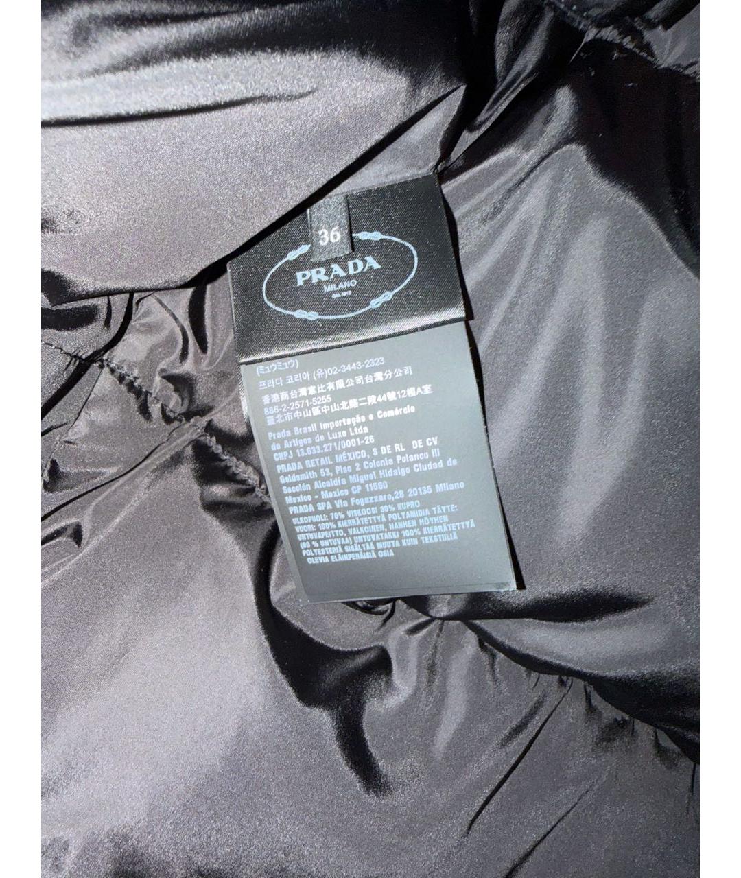PRADA Черный бархатный пуховик, фото 5