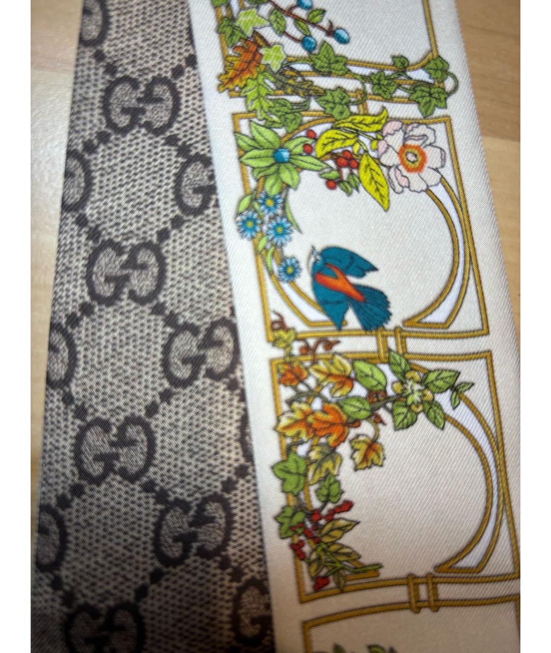 GUCCI Мульти шелковый шарф, фото 2