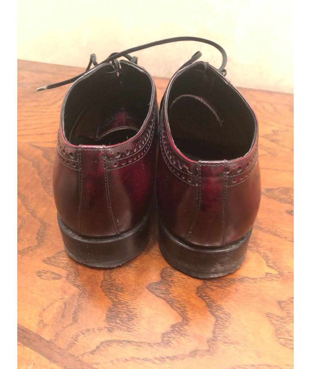 SERGIO ROSSI Бордовые кожаные туфли, фото 4