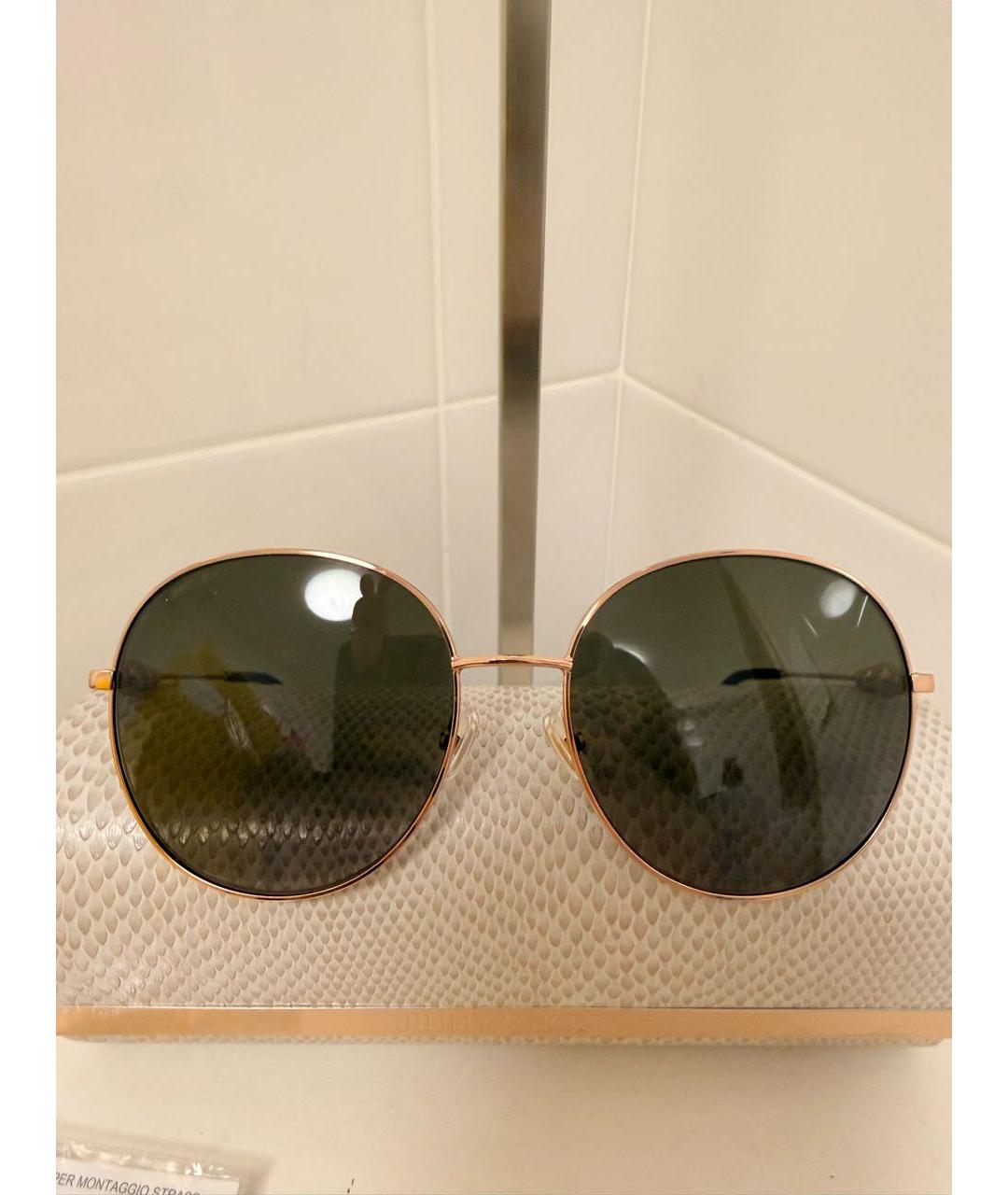 JIMMY CHOO Серые металлические солнцезащитные очки, фото 2