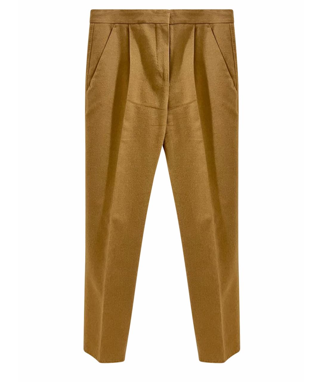 MAX MARA Бежевые шерстяные брюки узкие, фото 1