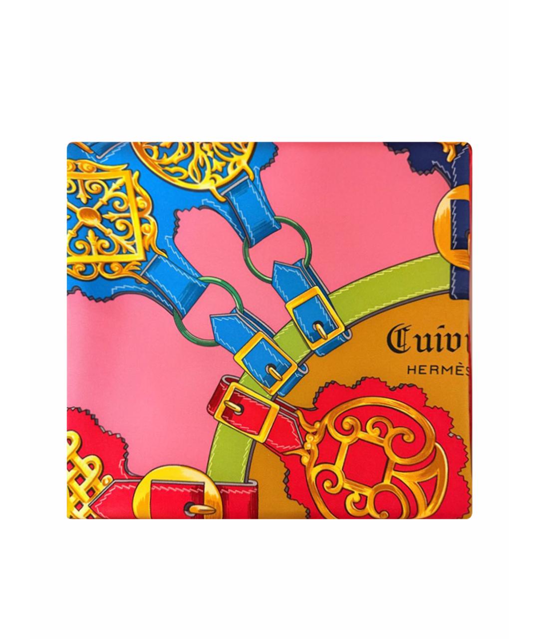 HERMES Мульти шелковый платок, фото 1