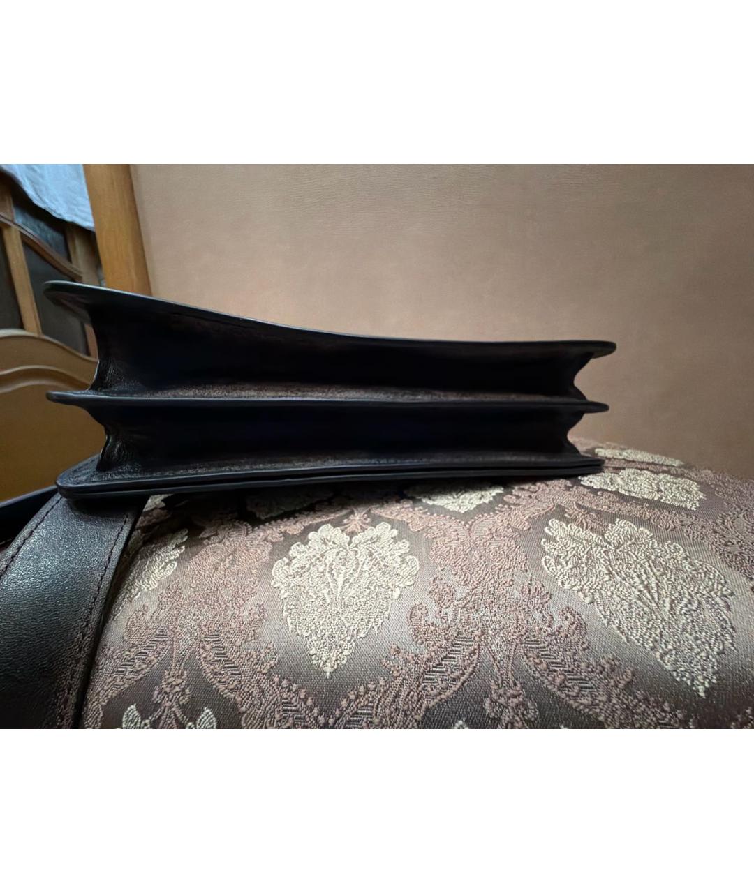 COACH Коричневая кожаная сумка через плечо, фото 5