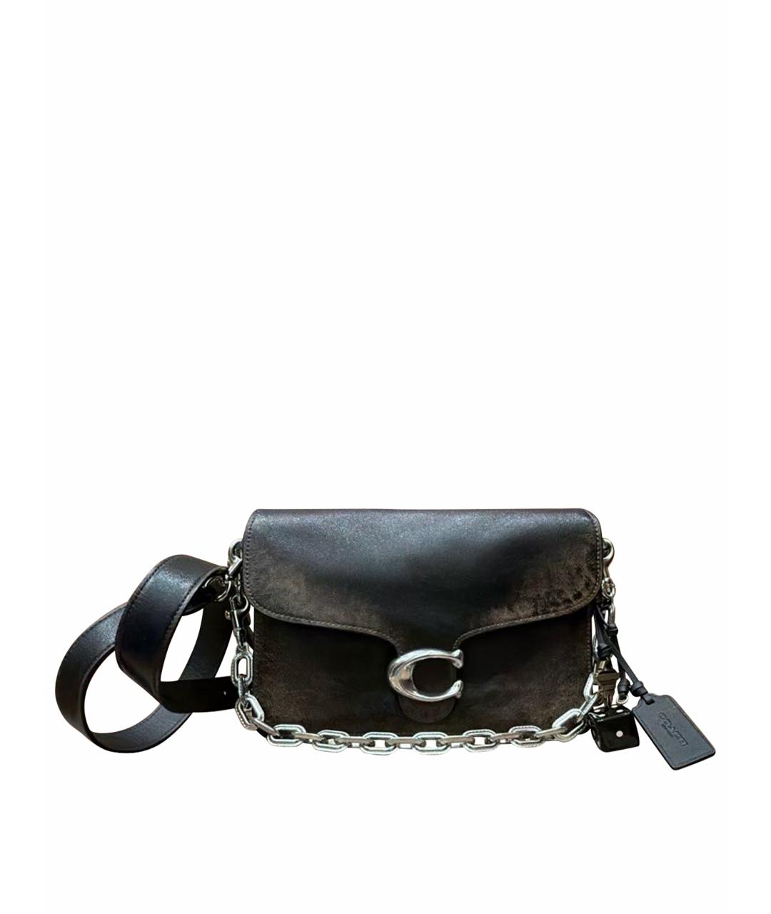 COACH Коричневая кожаная сумка через плечо, фото 1