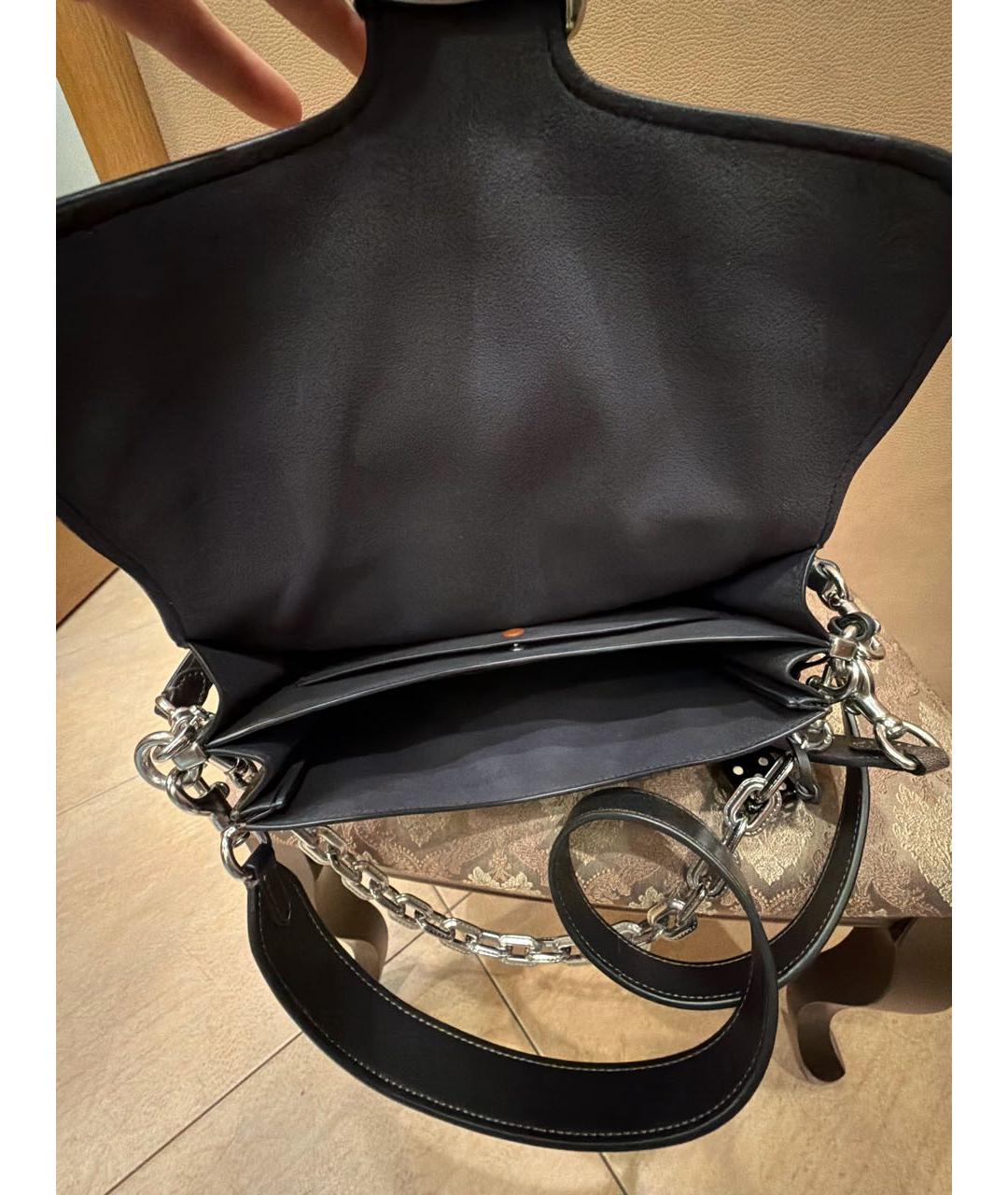 COACH Коричневая кожаная сумка через плечо, фото 4