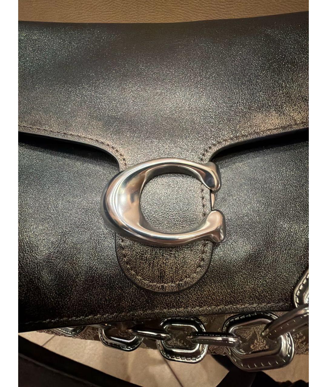 COACH Коричневая кожаная сумка через плечо, фото 8