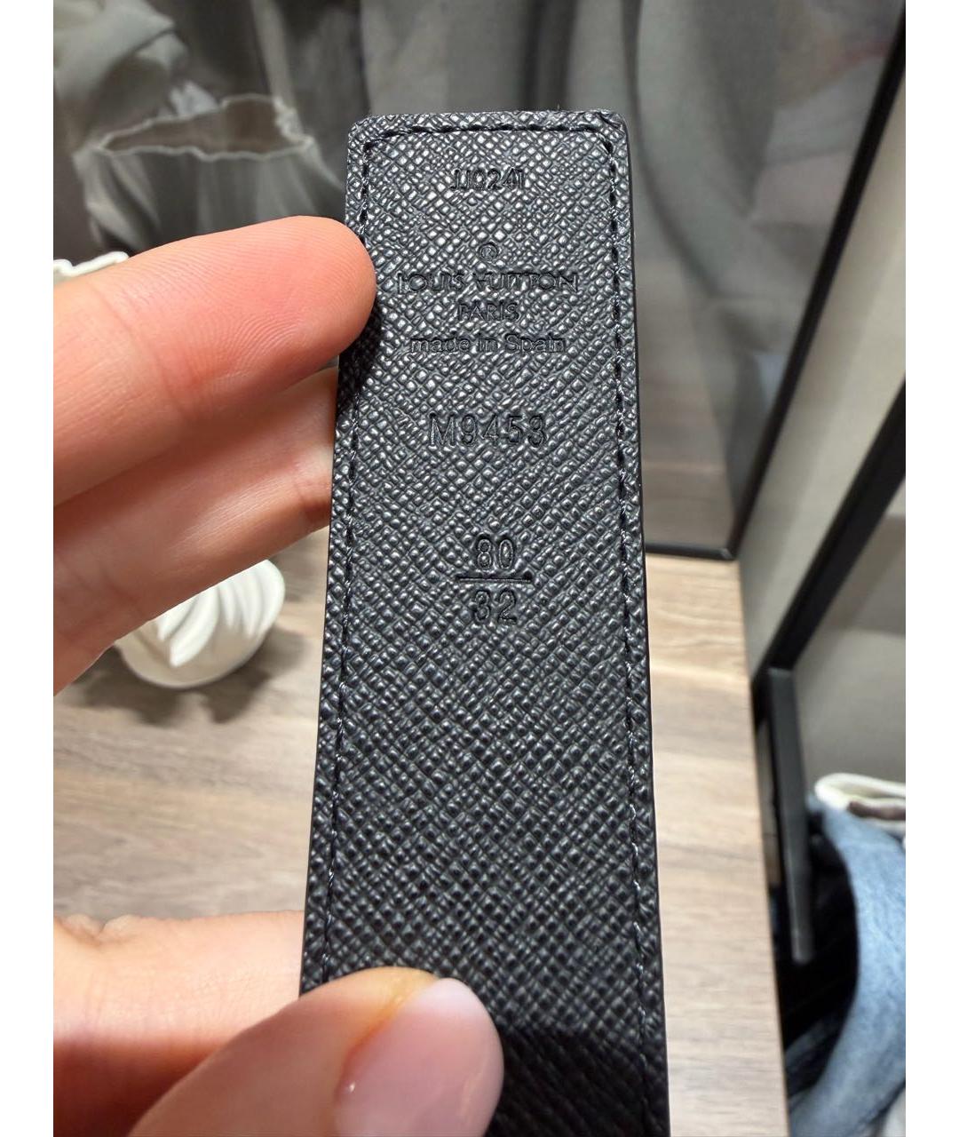 LOUIS VUITTON Коричневый кожаный ремень, фото 3