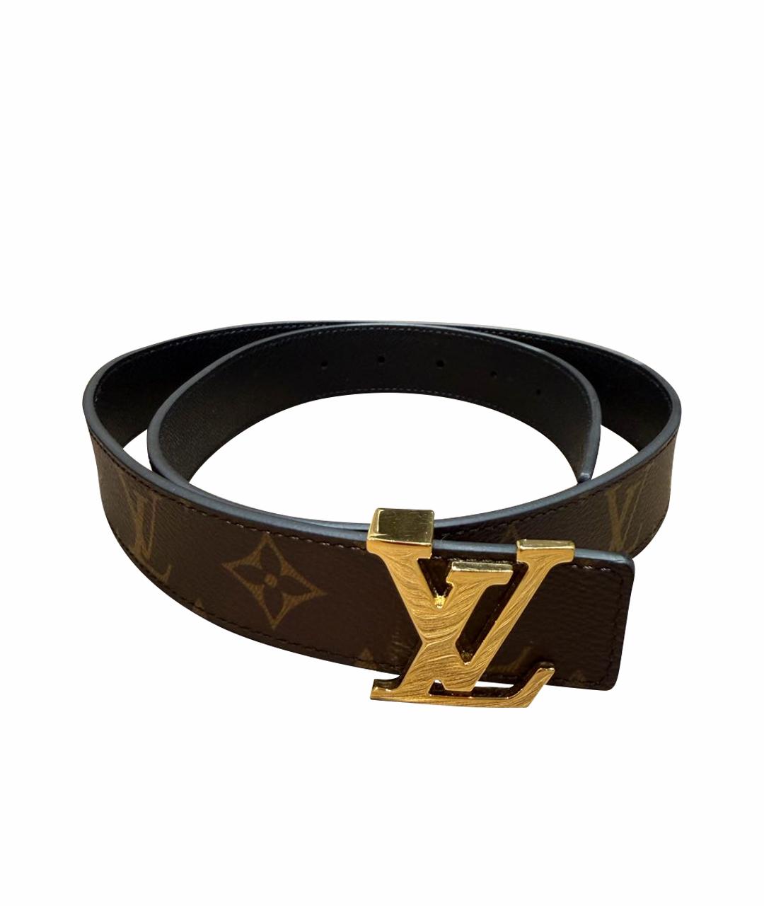 LOUIS VUITTON Коричневый кожаный ремень, фото 1