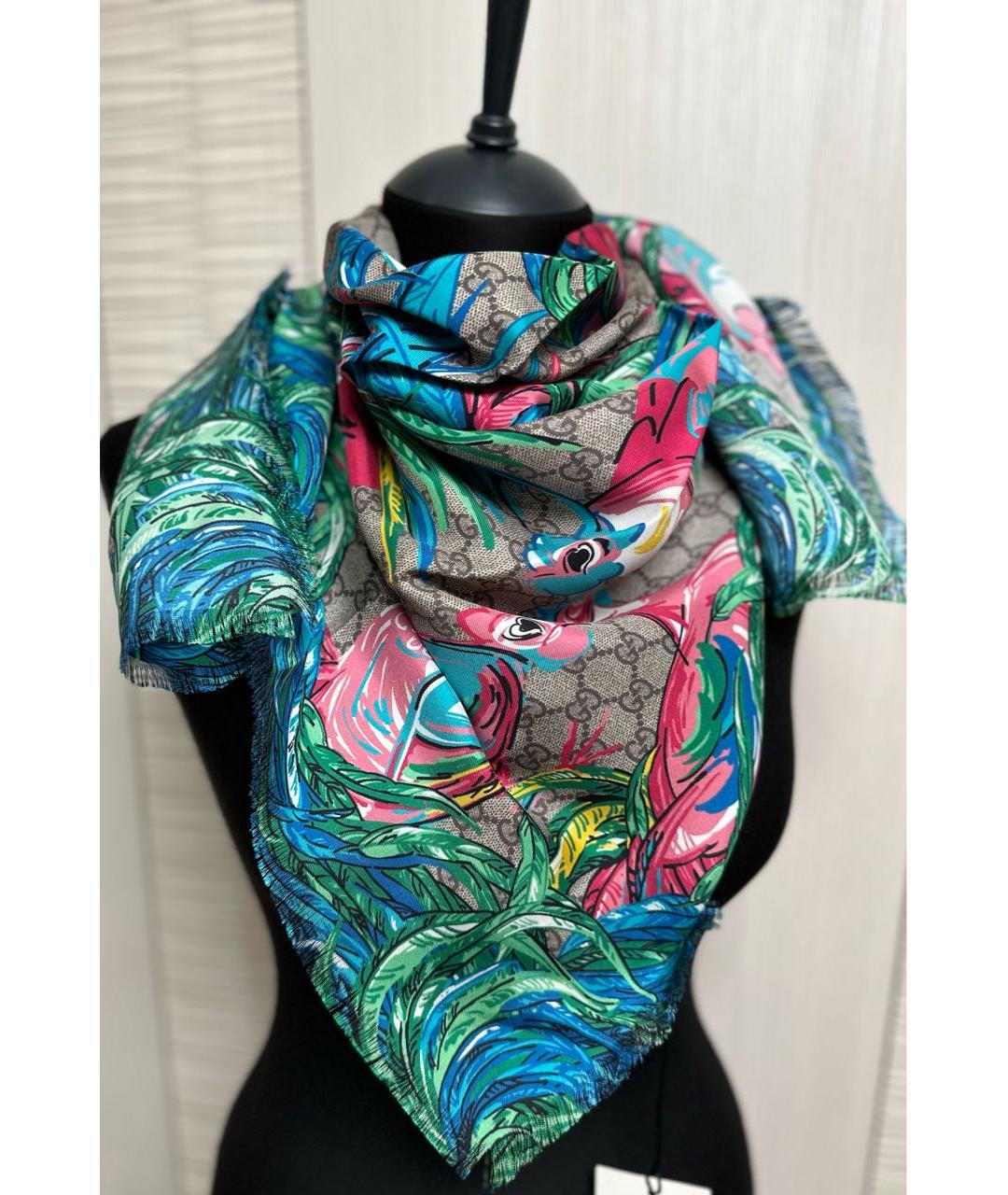 GUCCI Мульти шелковый платок, фото 2