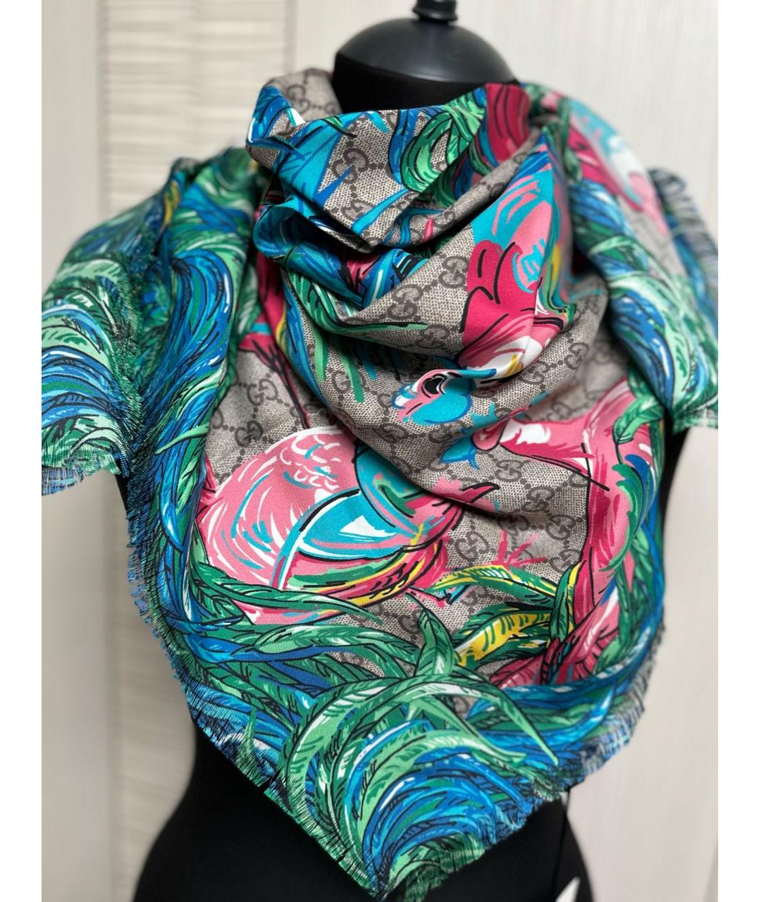 GUCCI Мульти шелковый платок, фото 3
