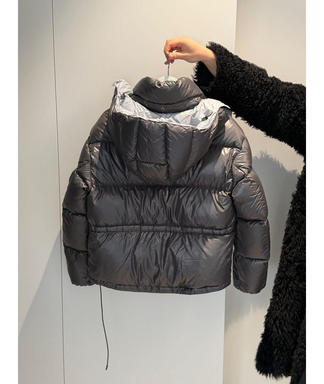 MONCLER Серый пуховик, фото 2