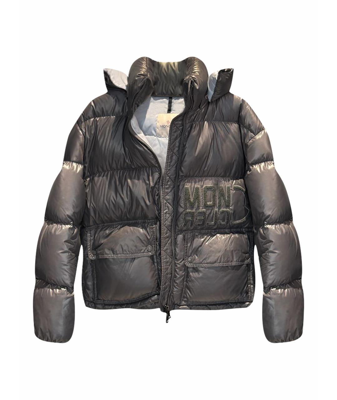 MONCLER Серый пуховик, фото 1