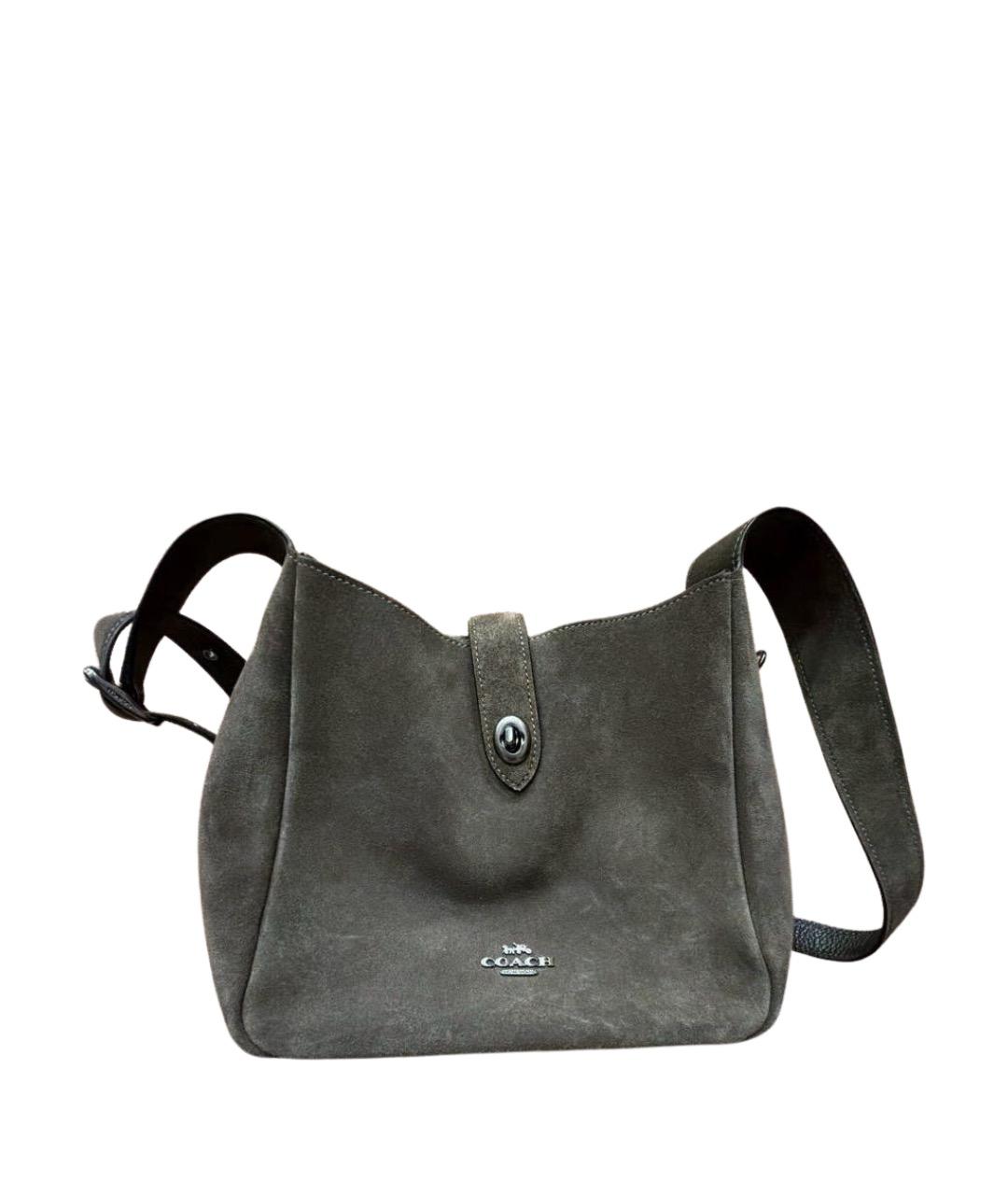COACH Хаки замшевая сумка тоут, фото 1