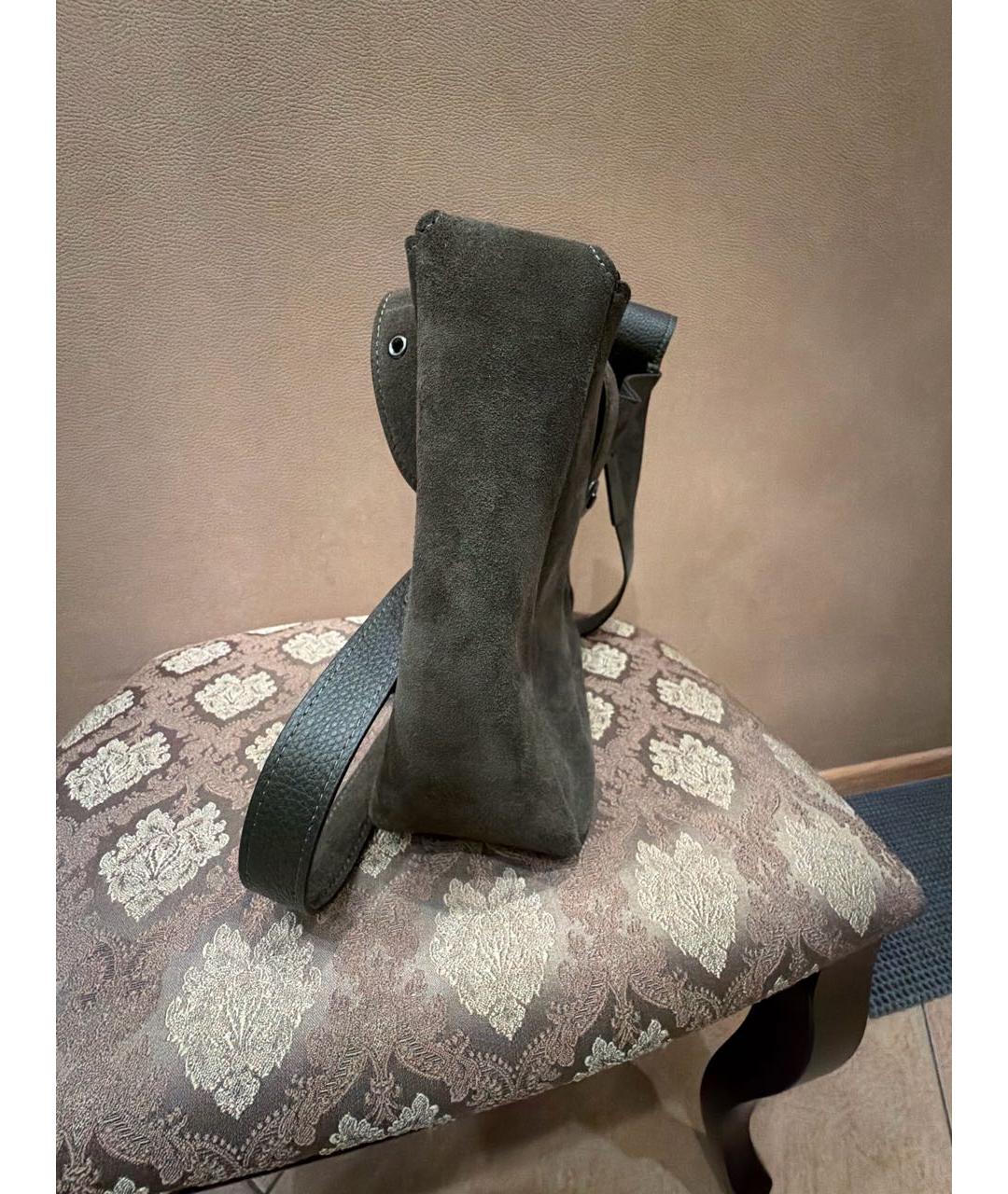 COACH Хаки замшевая сумка тоут, фото 2