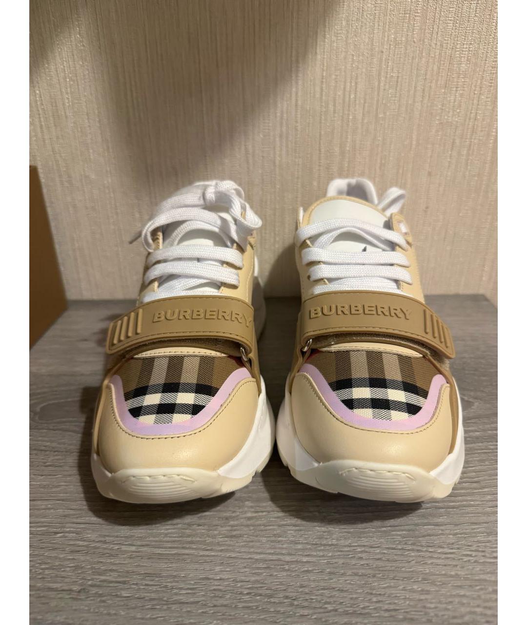 BURBERRY Бежевые кроссовки, фото 2