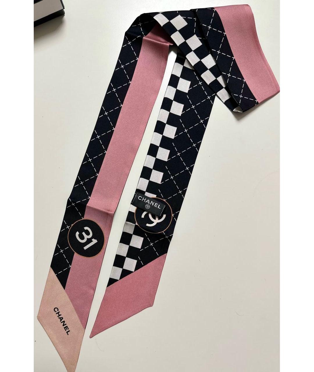 CHANEL Мульти шелковый шарф, фото 7