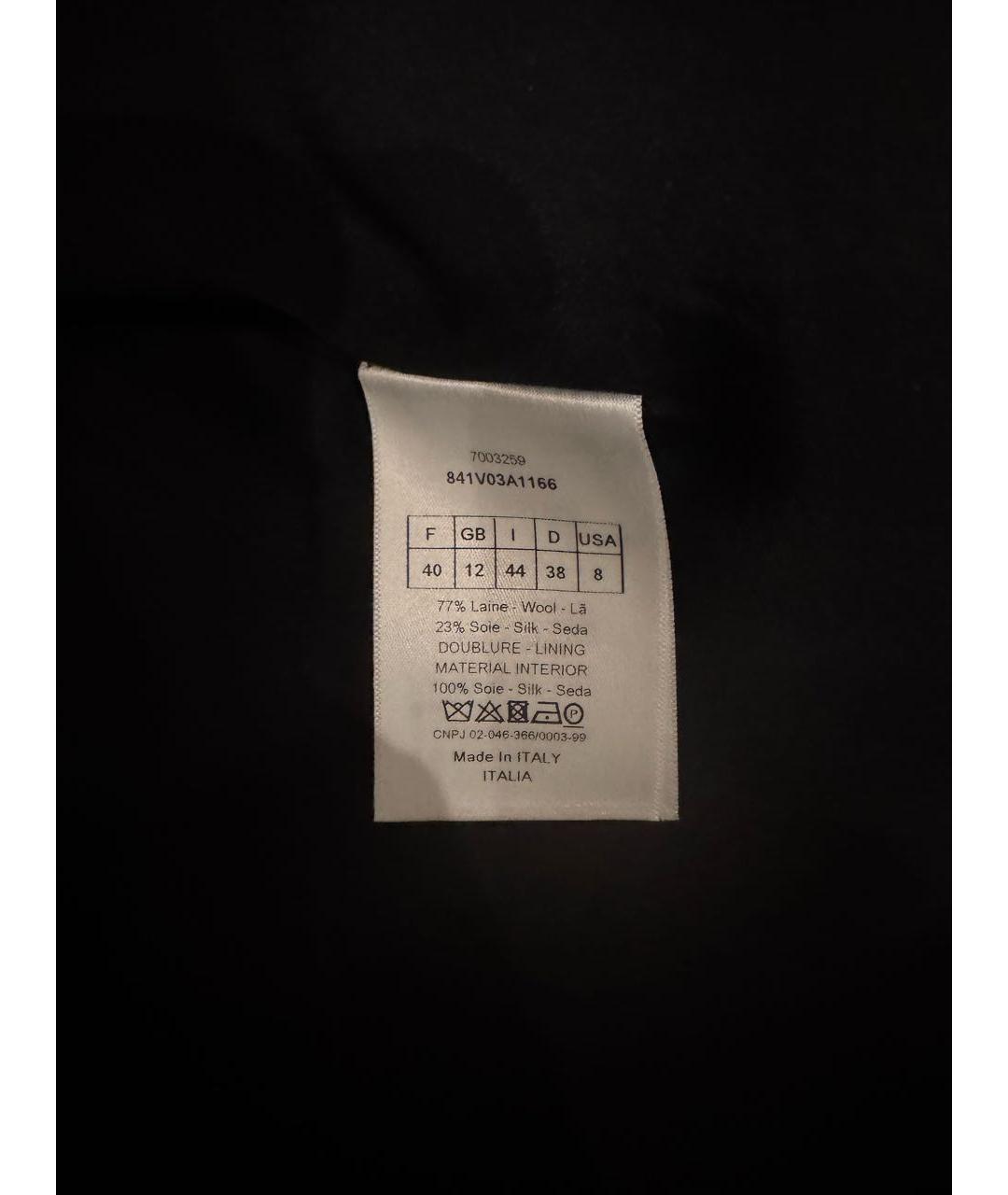 CHRISTIAN DIOR Черный шерстяной жакет/пиджак, фото 4