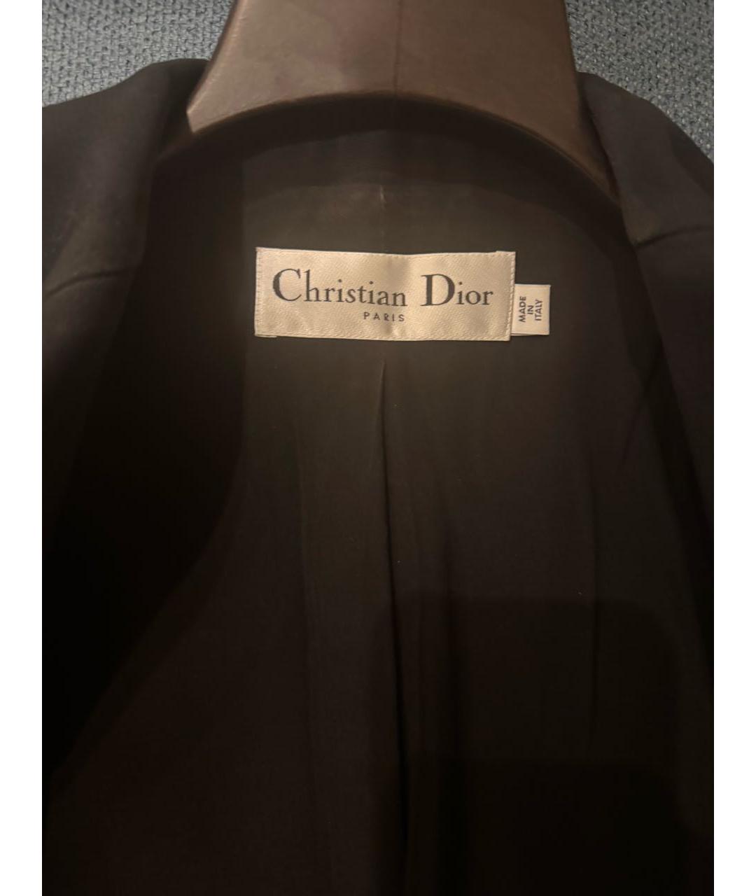 CHRISTIAN DIOR Черный шерстяной жакет/пиджак, фото 3