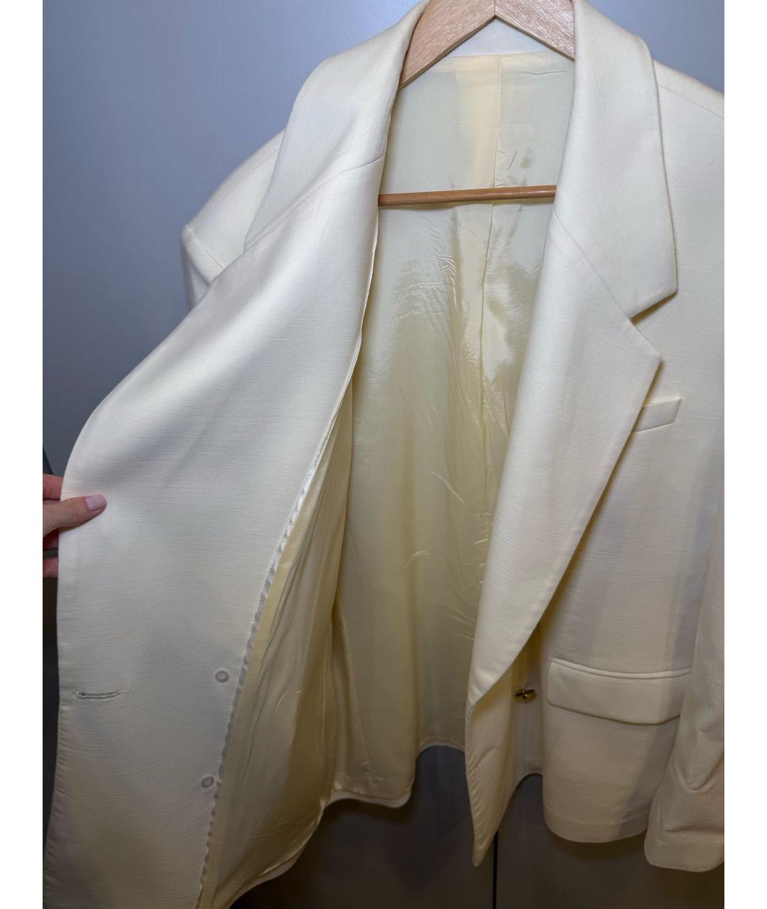 PERVERT Бежевый шерстяной жакет/пиджак, фото 5