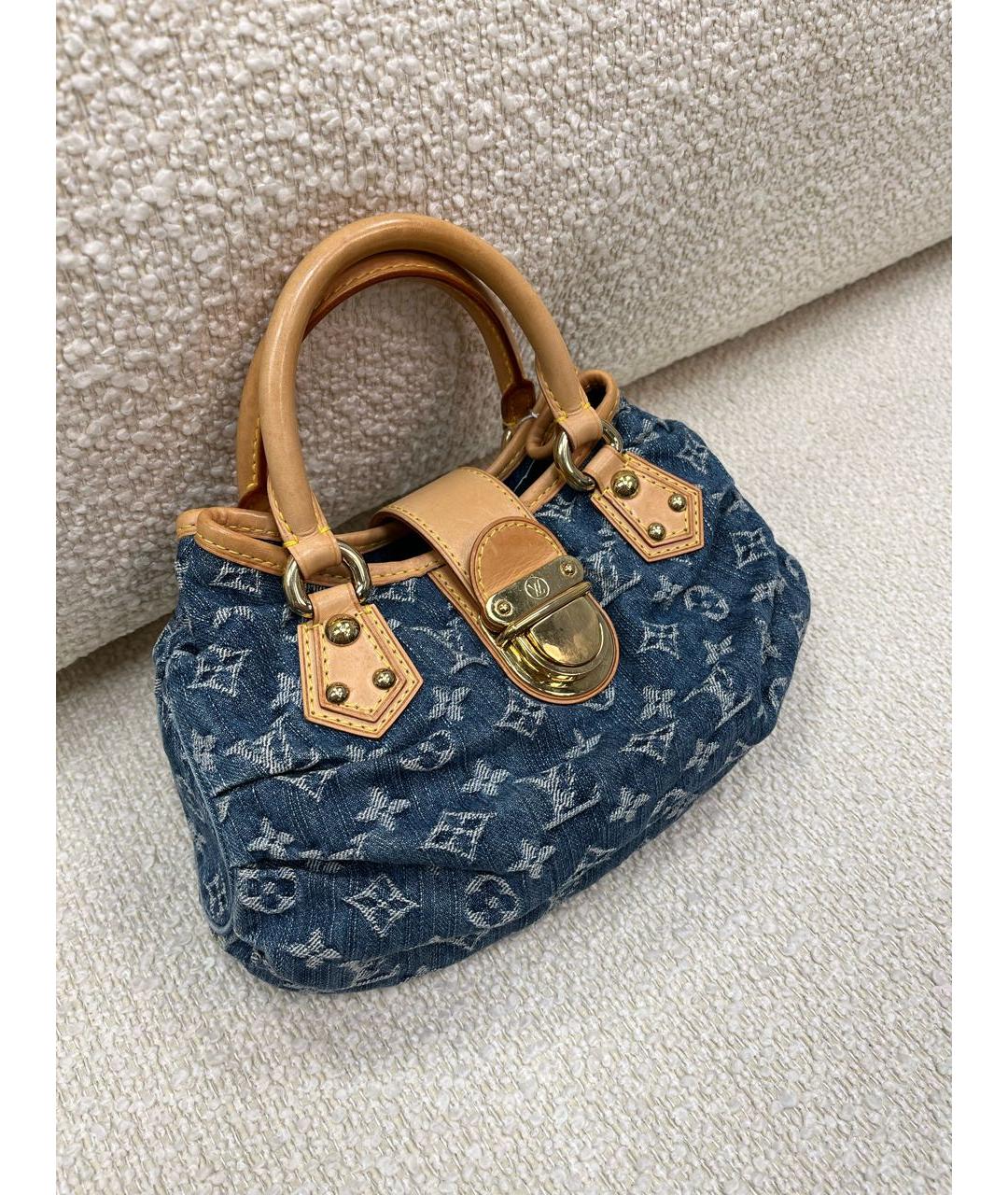 LOUIS VUITTON Мульти деним сумка с короткими ручками, фото 2