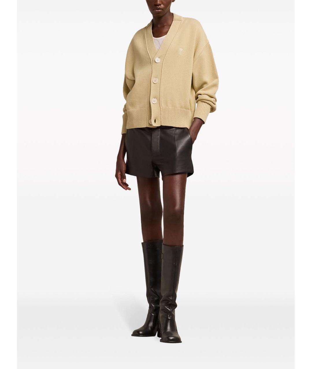 Ami Paris Бежевый шерстяной кардиган, фото 3