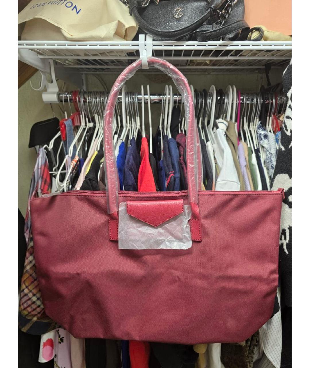 LANCASTER Бордовая сумка тоут, фото 2