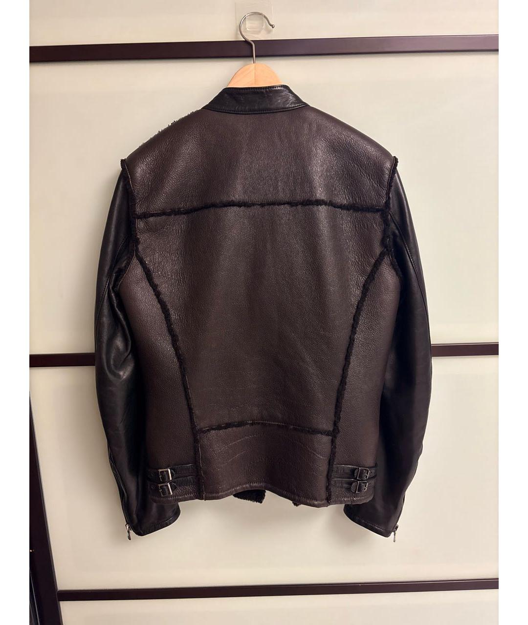 DOLCE&GABBANA Коричневая кожаная дубленка/шуба, фото 2