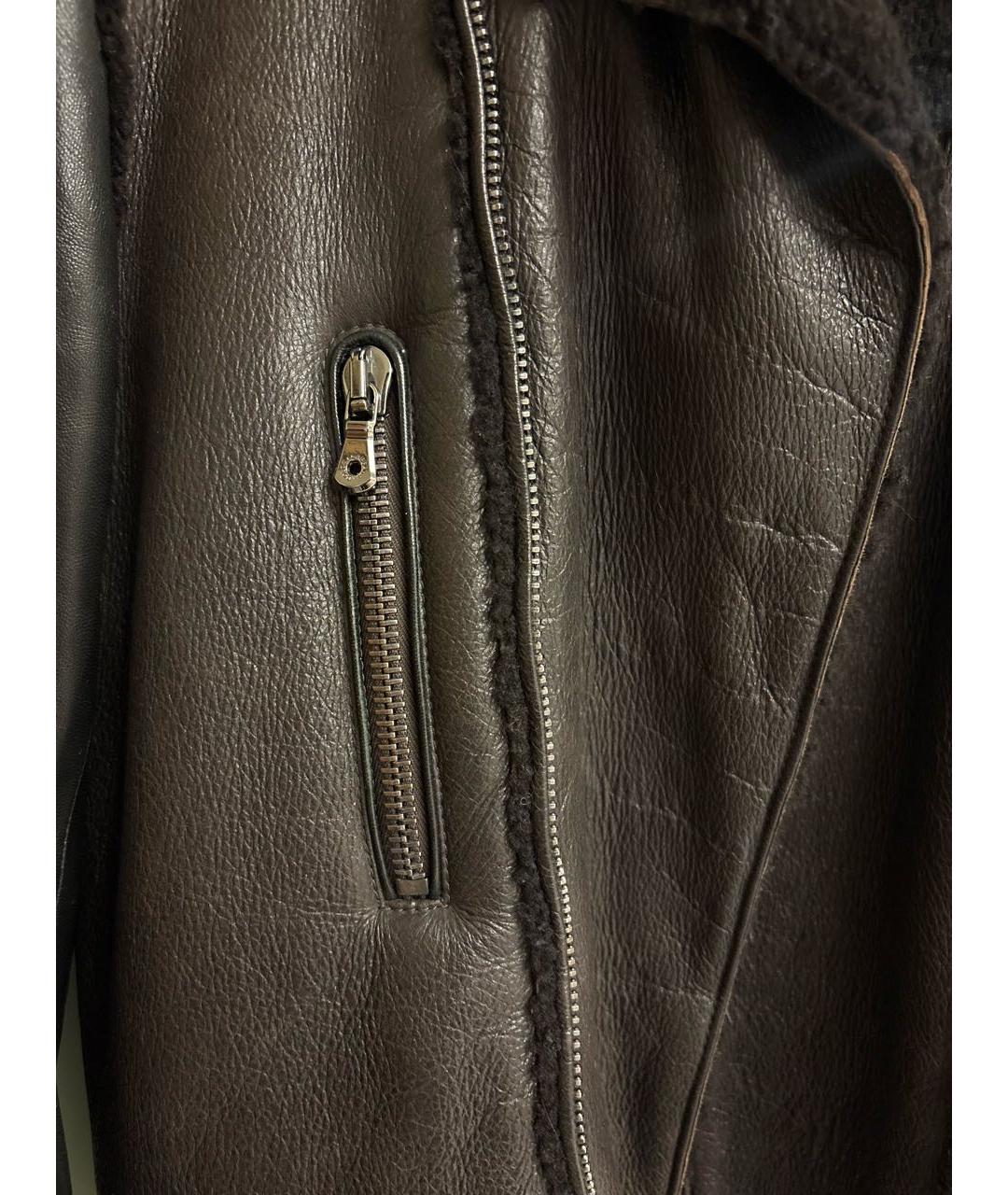 DOLCE&GABBANA Коричневая кожаная дубленка/шуба, фото 4
