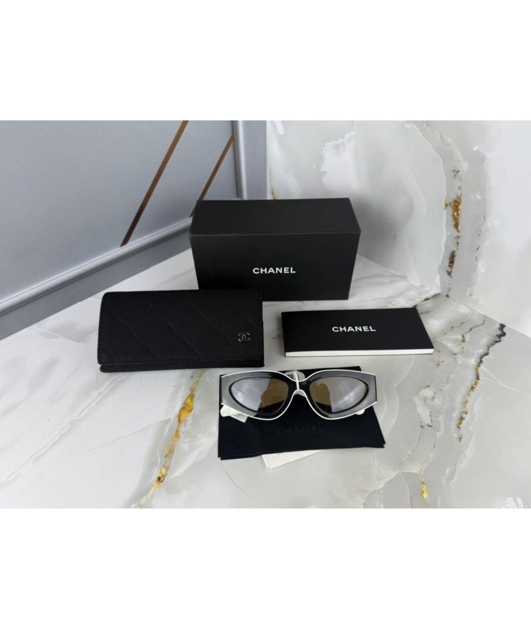 CHANEL Черные пластиковые солнцезащитные очки, фото 6