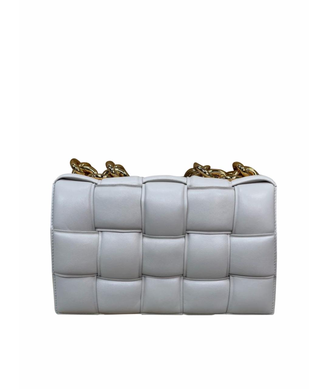 BOTTEGA VENETA Бежевая кожаная сумка с короткими ручками, фото 8