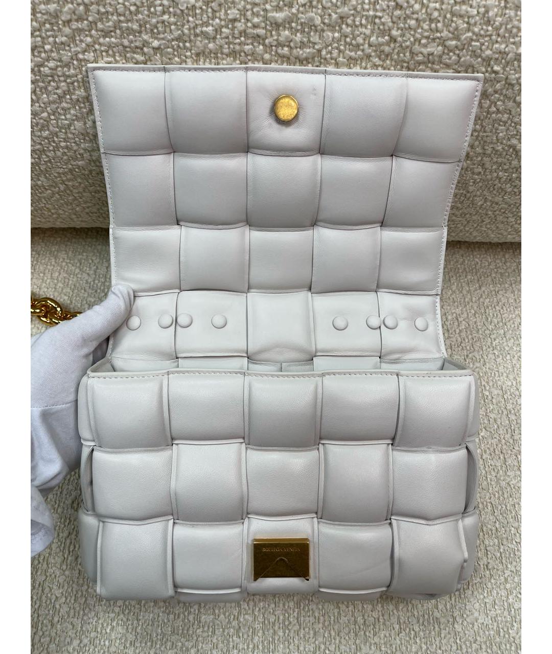 BOTTEGA VENETA Бежевая кожаная сумка с короткими ручками, фото 7