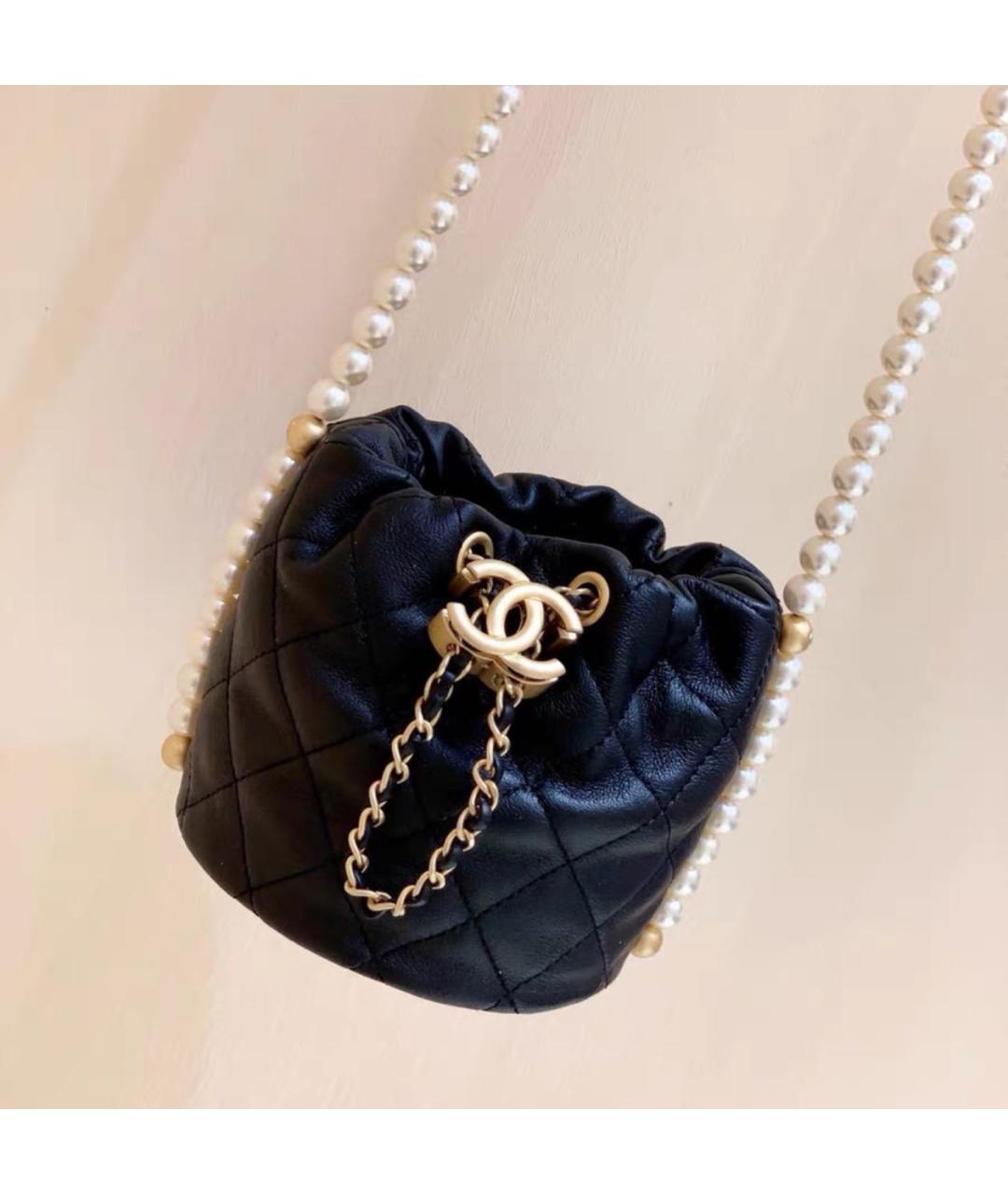 CHANEL Черная кожаная сумка через плечо, фото 3