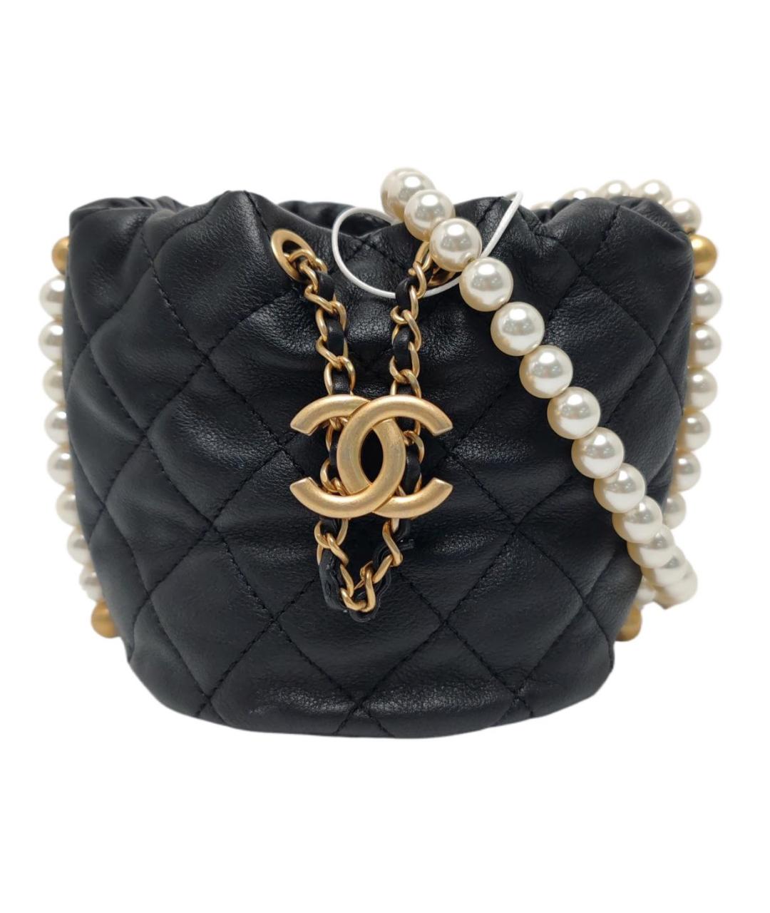 CHANEL Черная кожаная сумка через плечо, фото 6