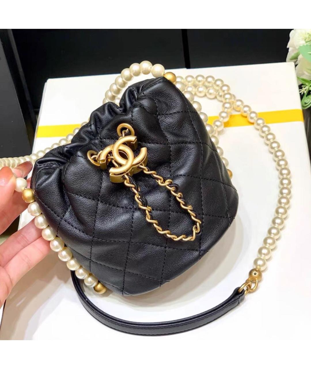 CHANEL Черная кожаная сумка через плечо, фото 2