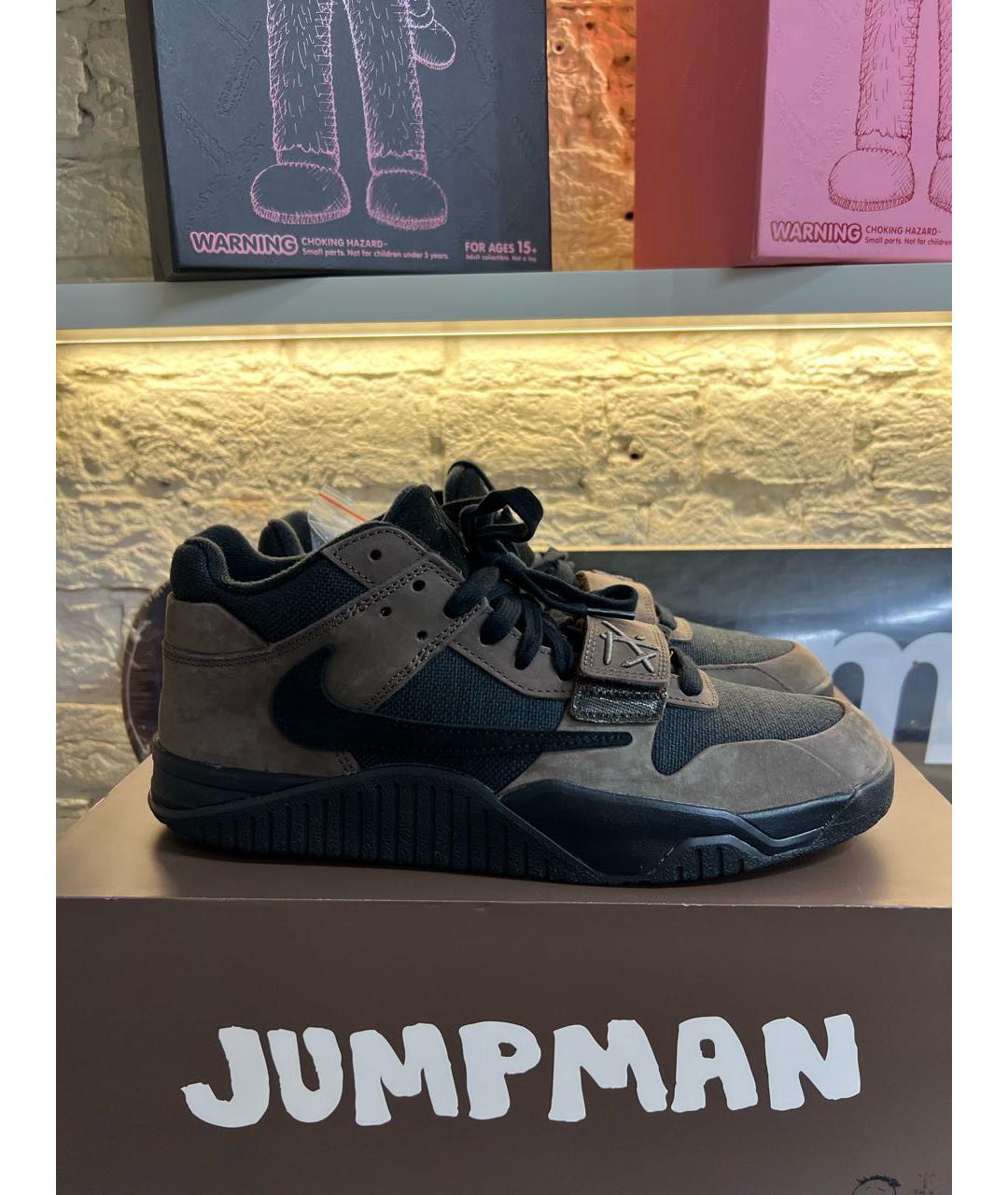 CACTUS JACK BY TRAVIS SCOTT Черные замшевые высокие кроссовки / кеды, фото 8