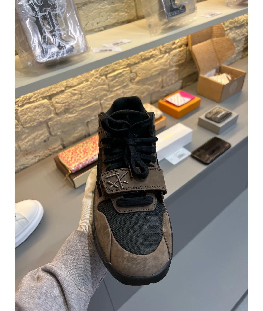 CACTUS JACK BY TRAVIS SCOTT Черные замшевые высокие кроссовки / кеды, фото 3