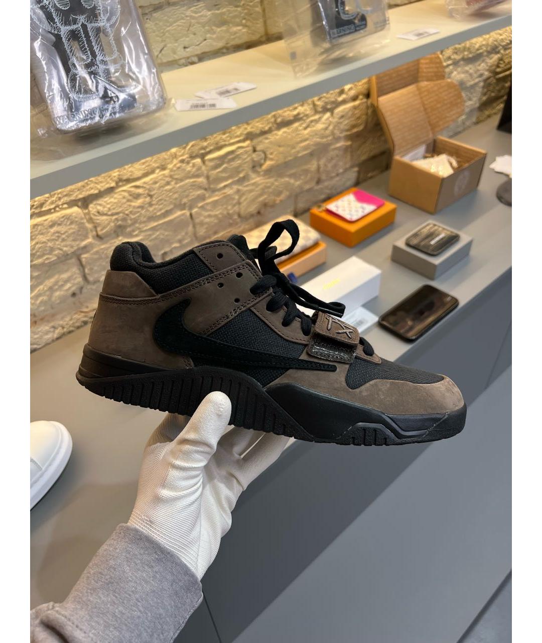 CACTUS JACK BY TRAVIS SCOTT Черные замшевые высокие кроссовки / кеды, фото 2