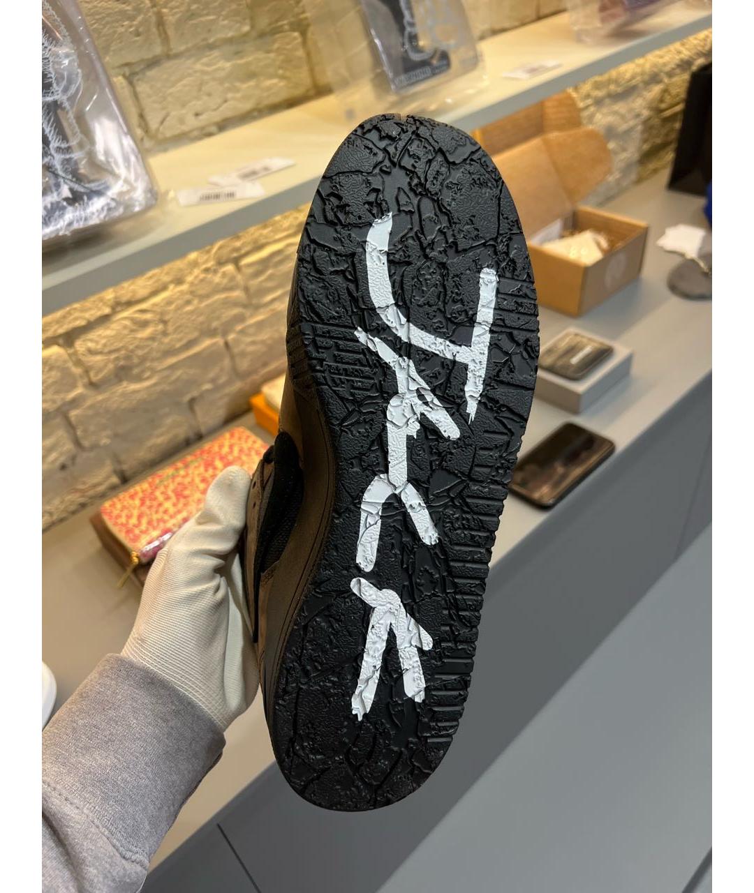 CACTUS JACK BY TRAVIS SCOTT Черные замшевые высокие кроссовки / кеды, фото 6