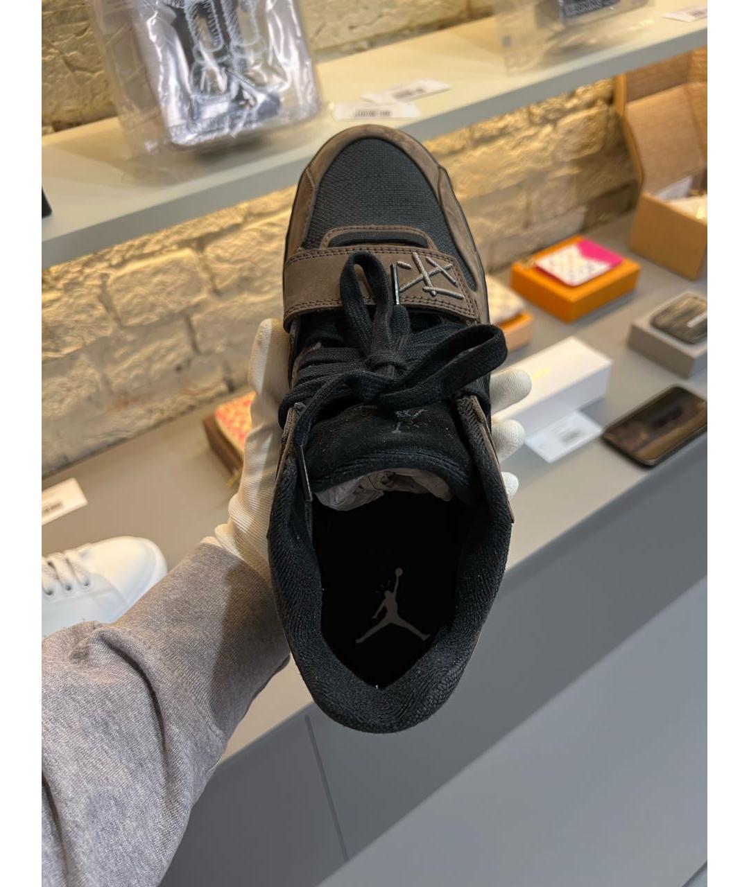 CACTUS JACK BY TRAVIS SCOTT Черные замшевые высокие кроссовки / кеды, фото 5